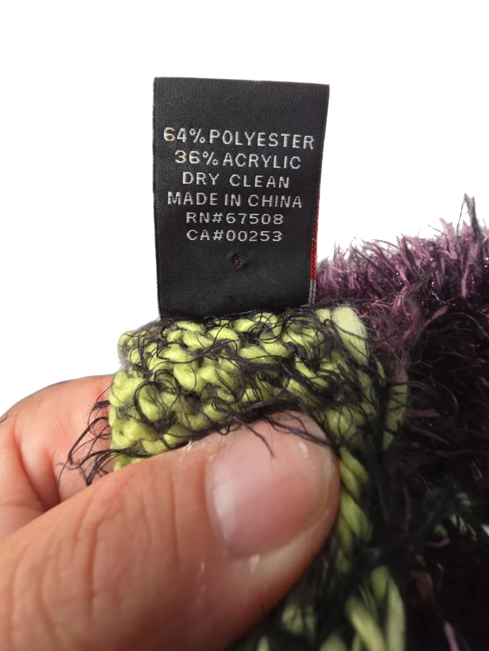 EUC Super Soft Fuzzy Knit Infinity Scarf - Multicolor Textured Yarn